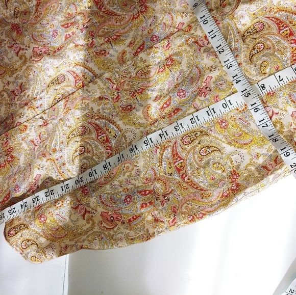 Chaps Paisley No Iron Button Top M - Picture 6 of 6